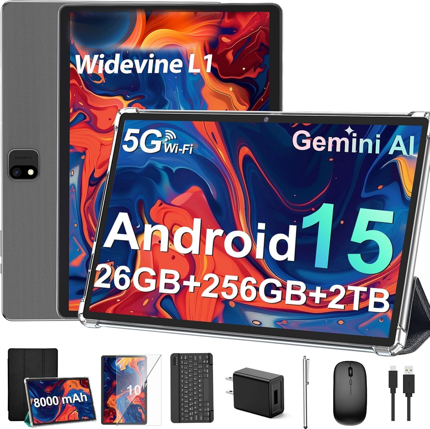 タブレット 8.7インチ Android 15 5G WIFI 16GB Amazon.com : Android 15 Tablet with Keyboard, 26GB RAM, 256GB ROM